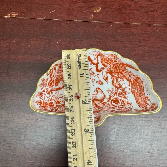 Royal Crown Derby English Bone China Red Aves Trinket Dish - Picture 12 of 13